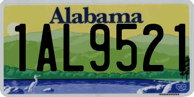 AL license plate 1AL9521