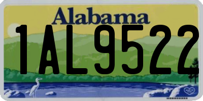 AL license plate 1AL9522