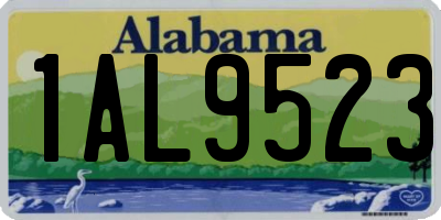 AL license plate 1AL9523