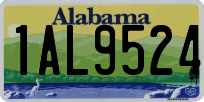 AL license plate 1AL9524