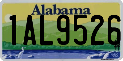 AL license plate 1AL9526