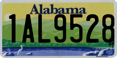 AL license plate 1AL9528