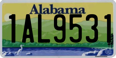AL license plate 1AL9531