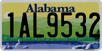 AL license plate 1AL9532
