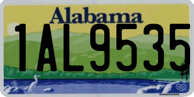 AL license plate 1AL9535