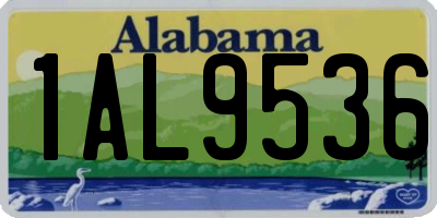 AL license plate 1AL9536