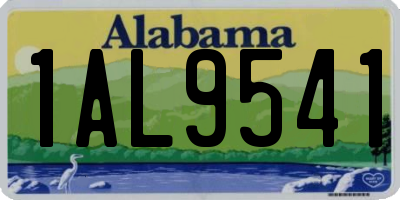 AL license plate 1AL9541