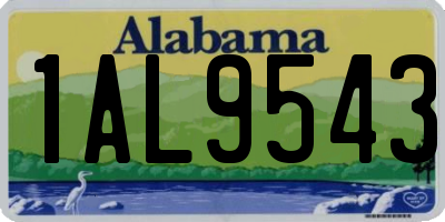 AL license plate 1AL9543