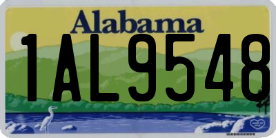 AL license plate 1AL9548