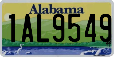 AL license plate 1AL9549