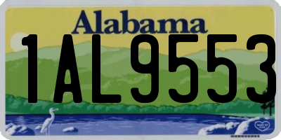 AL license plate 1AL9553