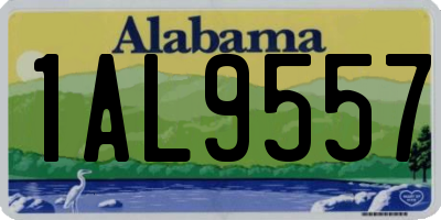AL license plate 1AL9557