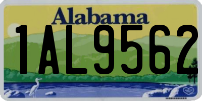 AL license plate 1AL9562