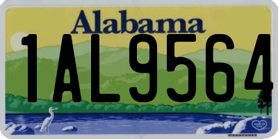 AL license plate 1AL9564