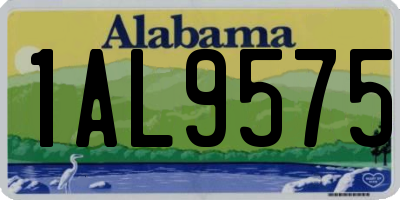 AL license plate 1AL9575