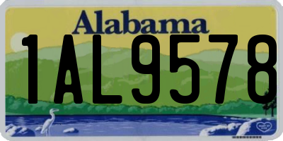 AL license plate 1AL9578