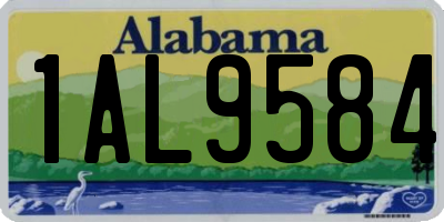 AL license plate 1AL9584
