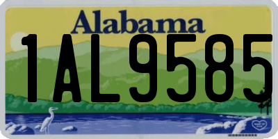 AL license plate 1AL9585
