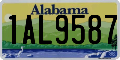 AL license plate 1AL9587