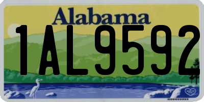 AL license plate 1AL9592