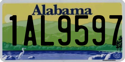 AL license plate 1AL9597