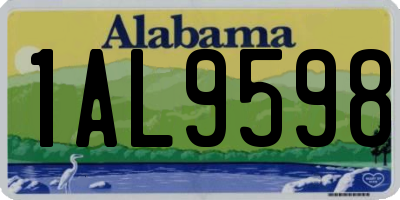 AL license plate 1AL9598