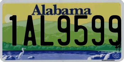 AL license plate 1AL9599