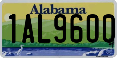 AL license plate 1AL9600
