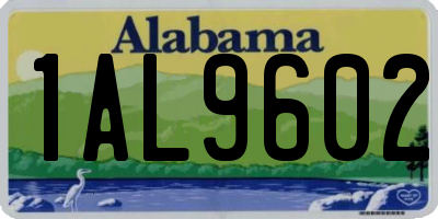 AL license plate 1AL9602