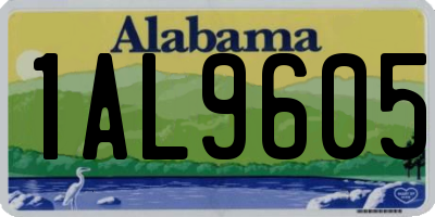 AL license plate 1AL9605