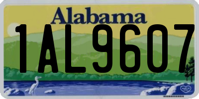 AL license plate 1AL9607