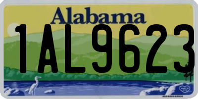 AL license plate 1AL9623