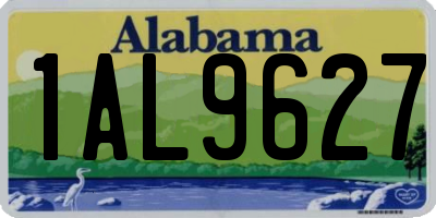 AL license plate 1AL9627