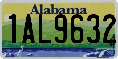 AL license plate 1AL9632
