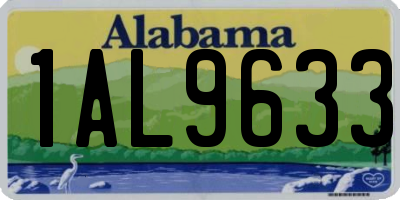 AL license plate 1AL9633