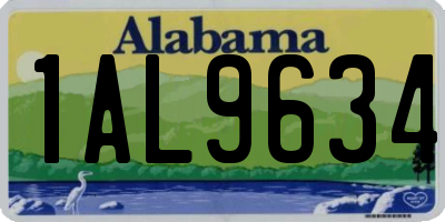 AL license plate 1AL9634