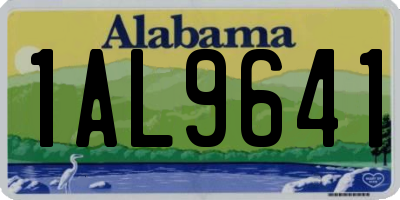 AL license plate 1AL9641