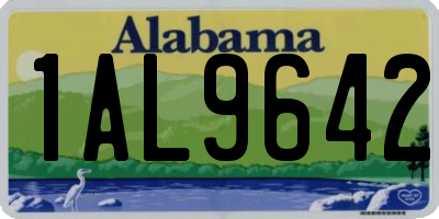 AL license plate 1AL9642