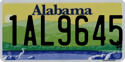 AL license plate 1AL9645