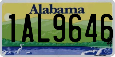 AL license plate 1AL9646