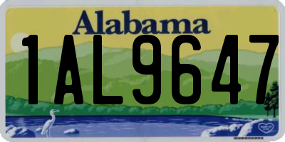 AL license plate 1AL9647