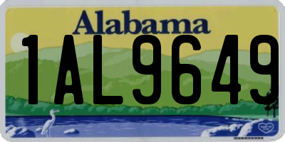 AL license plate 1AL9649
