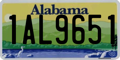 AL license plate 1AL9651