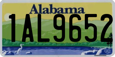 AL license plate 1AL9652