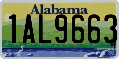 AL license plate 1AL9663