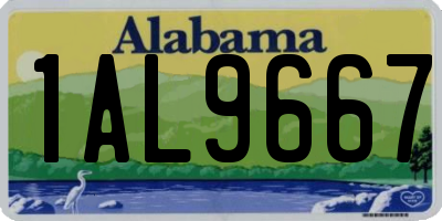 AL license plate 1AL9667