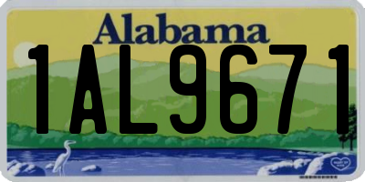 AL license plate 1AL9671