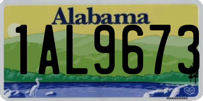 AL license plate 1AL9673
