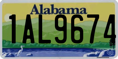 AL license plate 1AL9674