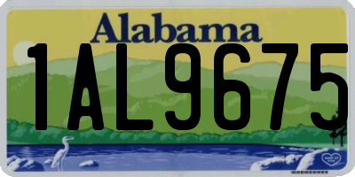 AL license plate 1AL9675